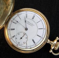 Illinois private label hunters pocket watch, 16 size lever set 1901